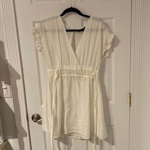 Zara White Mini Dress Size L